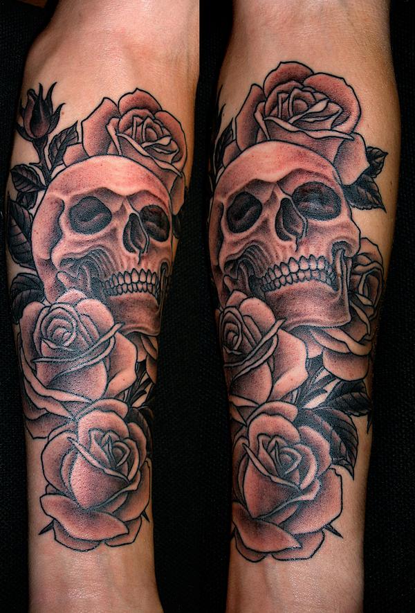 Tattoo Blog Uncategorized Marco Cerretelli skull rose tattoo picture